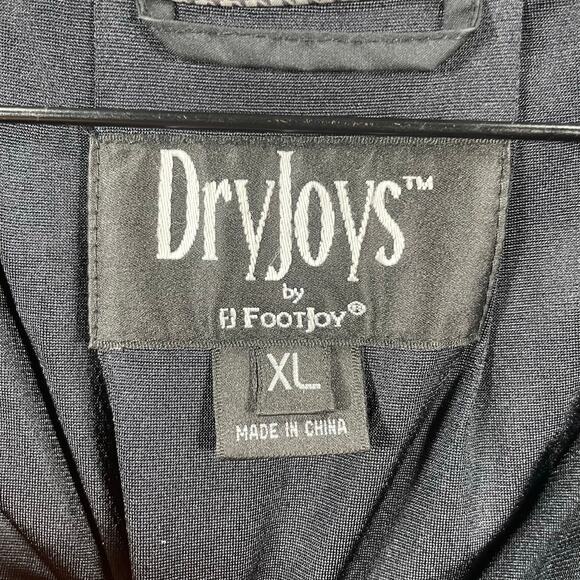 DryJoys by FootJoys Full Zip Jacket Men's XL Black/Houndstooth Rain/Wind Breaker - Picture 5 of 11